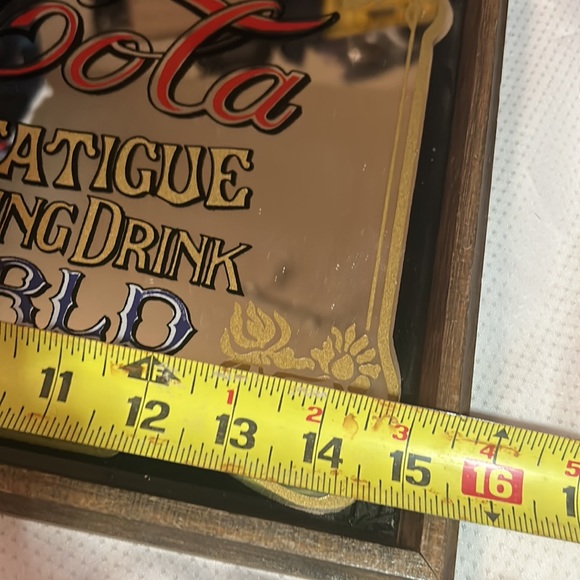 Vintage Coca-Cola Mirror Advertising Bar Sign Decor Wall Art Man Cave Soda Pop - Picture 3 of 5